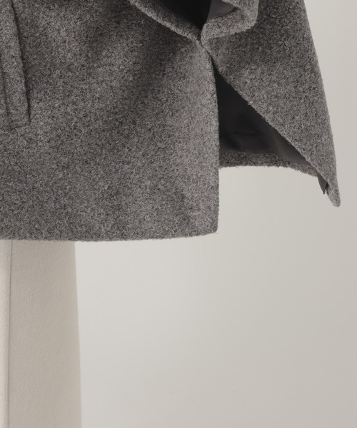 Elura（エルーラ）の「カーリーシャギーポンチョ/632315（ポンチョ・レディース・グレー/キャメル・FREE）」の16枚目の写真