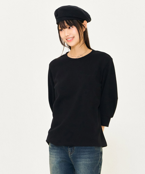 CHASECULT(チェイスカルト)の「レディースボリューム7部袖Tシャツ-ブラック(Tシャツ/カットソー・レディース・ブラック・90/85)」の2枚目の写真