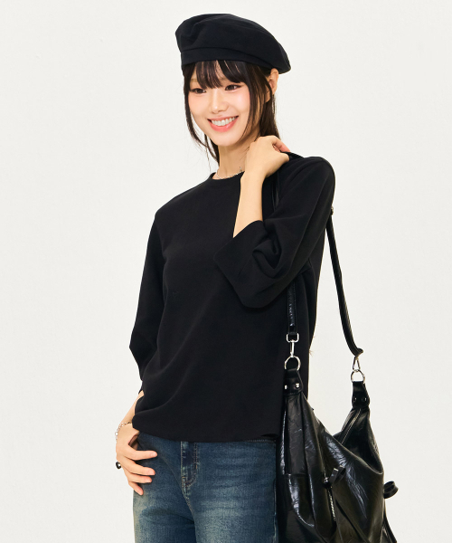 CHASECULT(チェイスカルト)の「レディースボリューム7部袖Tシャツ-ブラック(Tシャツ/カットソー・レディース・ブラック・90/85)」の4枚目の写真