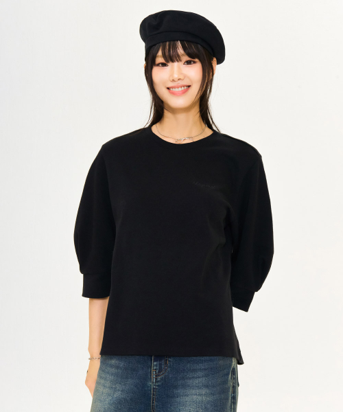 CHASECULT(チェイスカルト)の「レディースボリューム7部袖Tシャツ-ブラック(Tシャツ/カットソー・レディース・ブラック・90/85)」の5枚目の写真