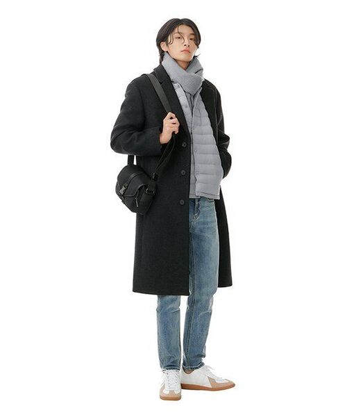 MUSINSA STANDARD(ムシンサスタンダード)の「カシミアブレンド特大シングルコート【チャコールグレー】(チェスターコート・メンズ・その他・28.5cm/27cm/27.5cm/28cm)」の8枚目の写真
