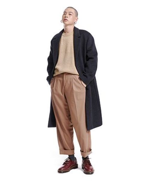 MUSINSA STANDARD(ムシンサスタンダード)の「カシミアブレンド特大シングルコート【チャコールグレー】(チェスターコート・メンズ・その他・28.5cm/27cm/27.5cm/28cm)」の10枚目の写真