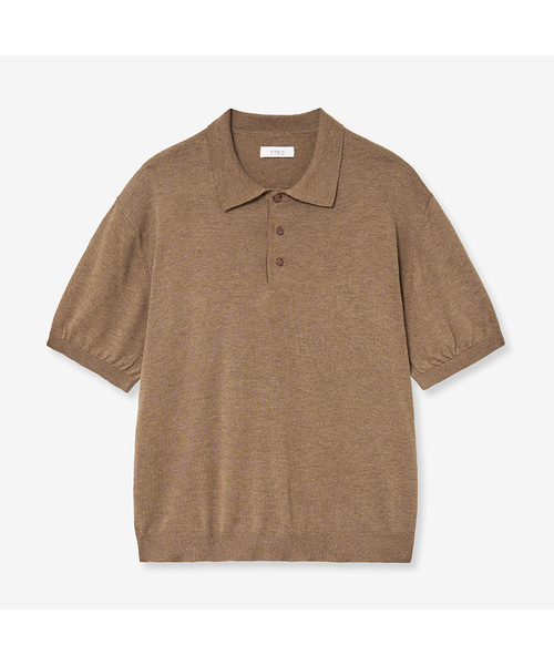 Coolwashable polonit (brown) — коричневый поло‑свитер, машинная стирка