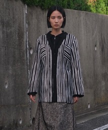 RUMCHE（ラムシェ）の「Pleated Knit Bonding Jacket / プリーツニットボンディングジャケット（その他アウター）」