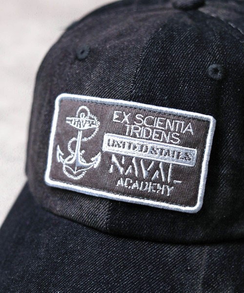 AVIREX（アヴィレックス）の「●AVIREX●US NAVY CAP（キャップ・メンズ・ブラック/サックスブルー/インディゴブルー・FREE）」の4枚目の写真