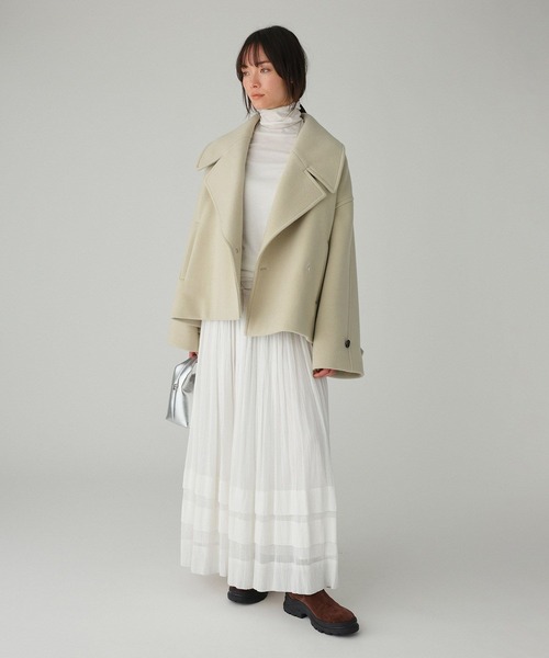 BABYLONE(バビロン)の「モッサショートコート(ピーコート・レディース・ネイビー/サックスブルー/クリーム・フリー)」の11枚目の写真