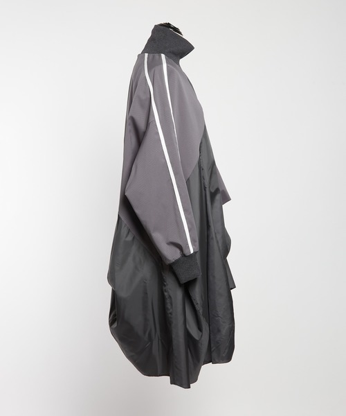 gomme（ゴム）の「ハイネックタフタワンピース（ワンピース・レディース・ブラック/チャコールグレー・MEDIUM）」の17枚目の写真