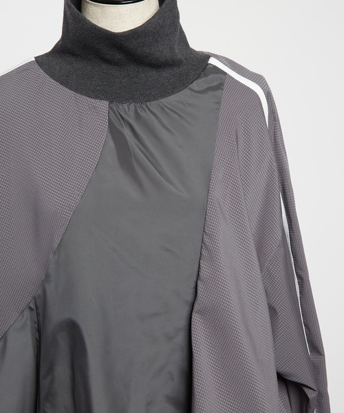 gomme（ゴム）の「ハイネックタフタワンピース（ワンピース・レディース・ブラック/チャコールグレー・MEDIUM）」の18枚目の写真