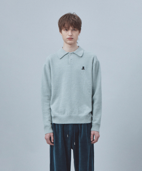 Rest&Recreation（レストアンドレクリエーション）の「WOOL POLO KNIT TOP - LIGHT GREY（ニット/セーター・メンズ・その他・X-LARGE/LARGE）」の6枚目の写真