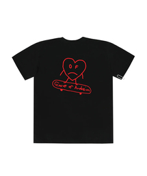 [UNISEX]ラインハートボードバックプリントバンファルティ_ブラック