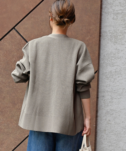 JOURNAL STANDARD relume(ジャーナルスタンダード レリューム)の「《WEB限定追加2》ウォッシャブルストレッチニットVネックカーディガン(カーディガン/ボレロ・レディース・ライトグレー/ブラウン・FREE)」の11枚目の写真