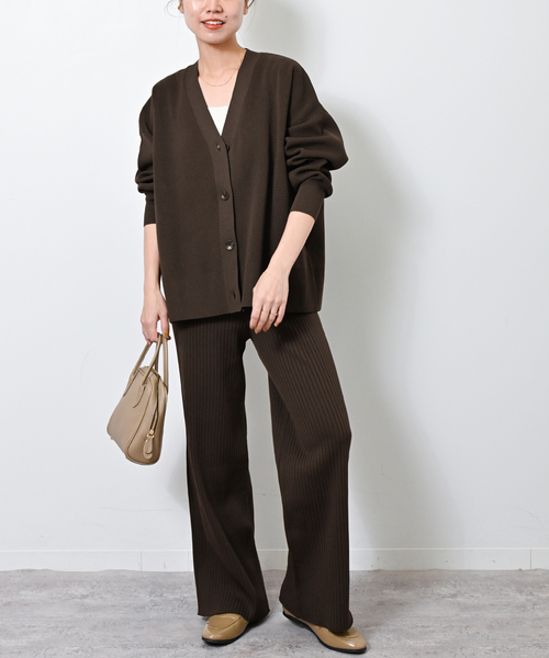 JOURNAL STANDARD relume(ジャーナルスタンダード レリューム)の「《WEB限定追加2》ウォッシャブルストレッチニットVネックカーディガン(カーディガン/ボレロ・レディース・ライトグレー/ブラウン・FREE)」の13枚目の写真