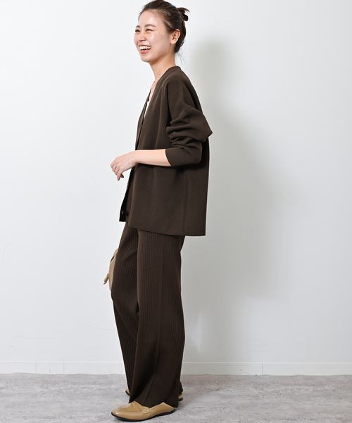 JOURNAL STANDARD relume(ジャーナルスタンダード レリューム)の「《WEB限定追加2》ウォッシャブルストレッチニットVネックカーディガン(カーディガン/ボレロ・レディース・ライトグレー/ブラウン・FREE)」の14枚目の写真