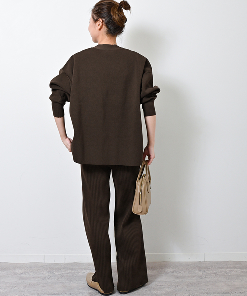 JOURNAL STANDARD relume(ジャーナルスタンダード レリューム)の「《WEB限定追加2》ウォッシャブルストレッチニットVネックカーディガン(カーディガン/ボレロ・レディース・ライトグレー/ブラウン・FREE)」の16枚目の写真