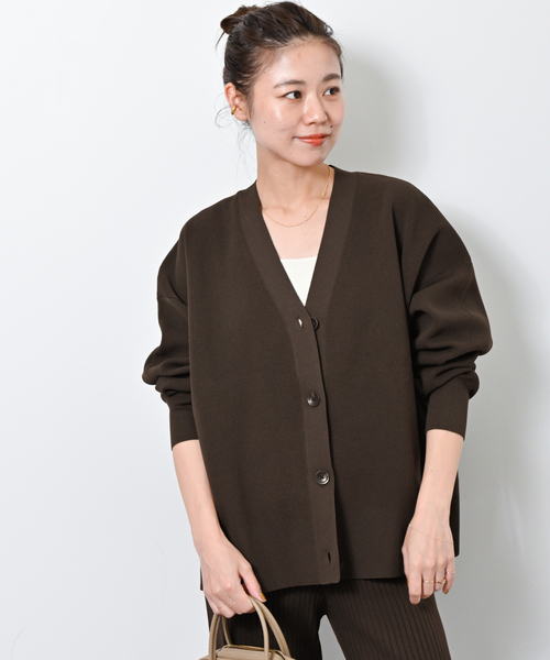 JOURNAL STANDARD relume(ジャーナルスタンダード レリューム)の「《WEB限定追加2》ウォッシャブルストレッチニットVネックカーディガン(カーディガン/ボレロ・レディース・ライトグレー/ブラウン・FREE)」の18枚目の写真