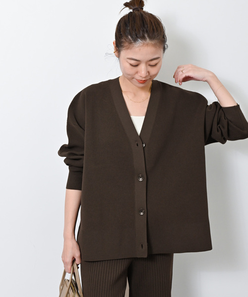 JOURNAL STANDARD relume(ジャーナルスタンダード レリューム)の「《WEB限定追加2》ウォッシャブルストレッチニットVネックカーディガン(カーディガン/ボレロ・レディース・ライトグレー/ブラウン・FREE)」の19枚目の写真