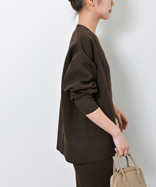 JOURNAL STANDARD relume(ジャーナルスタンダード レリューム)の「《WEB限定追加2》ウォッシャブルストレッチニットVネックカーディガン(カーディガン/ボレロ・レディース・ライトグレー/ブラウン・FREE)」の20枚目の写真