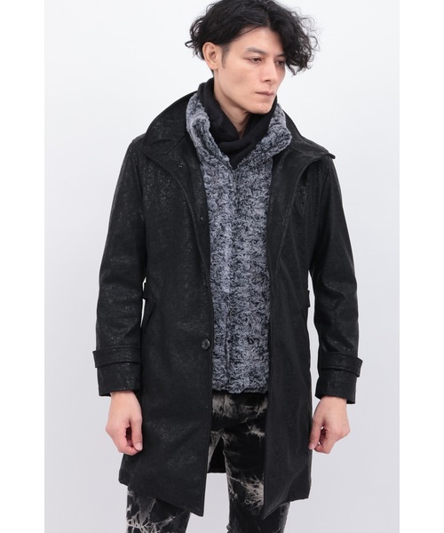 TORNADO MART（トルネードマート）の「ｲｸﾗﾌﾟｽｸﾗｯｼｭﾌｫｲﾙｺｰﾄ（トレンチコート・メンズ・ブラック・LL/M/L/XXL）」の5枚目の写真