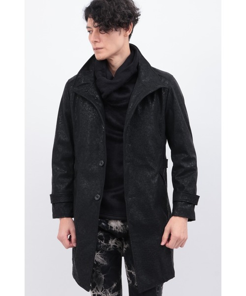 TORNADO MART（トルネードマート）の「ｲｸﾗﾌﾟｽｸﾗｯｼｭﾌｫｲﾙｺｰﾄ（トレンチコート・メンズ・ブラック・LL/M/L/XXL）」の7枚目の写真