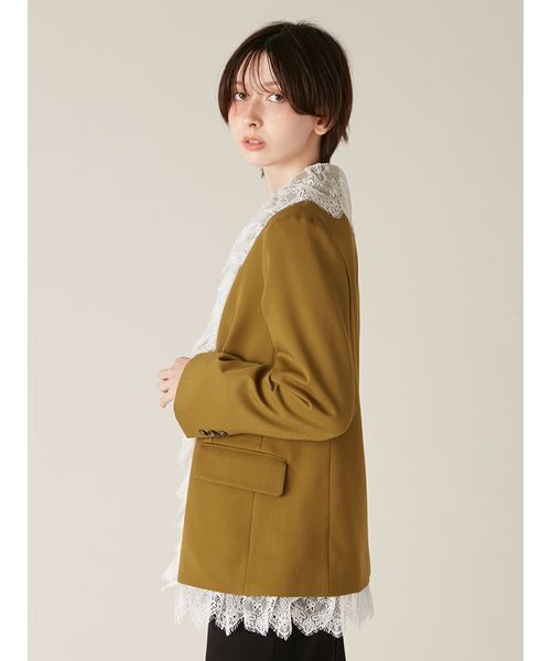 LILY BROWN(リリーブラウン)の「2wayヴィンテージライクレースジャケット(その他アウター・レディース・チェック/ネイビー/オリーブ・F)」の9枚目の写真