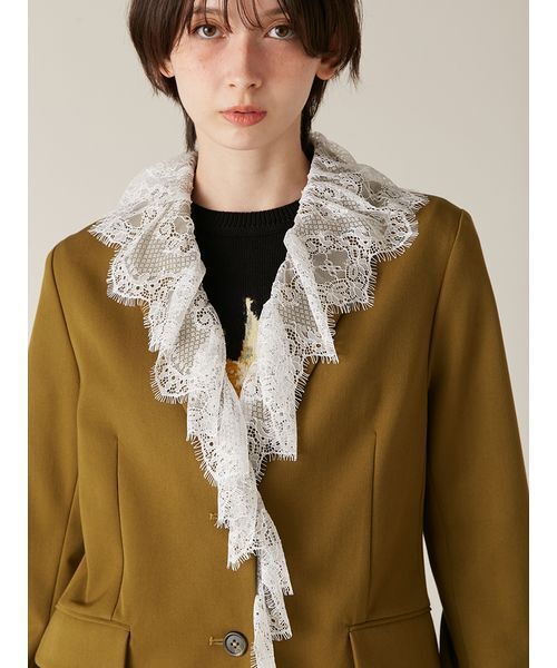 LILY BROWN(リリーブラウン)の「2wayヴィンテージライクレースジャケット(その他アウター・レディース・チェック/ネイビー/オリーブ・F)」の10枚目の写真