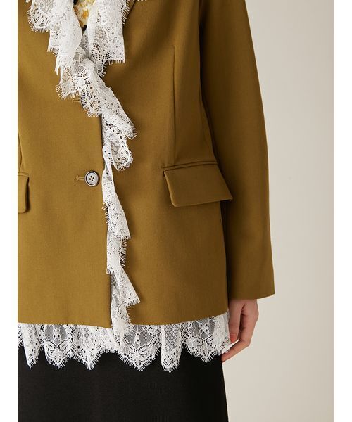 LILY BROWN(リリーブラウン)の「2wayヴィンテージライクレースジャケット(その他アウター・レディース・チェック/ネイビー/オリーブ・F)」の13枚目の写真