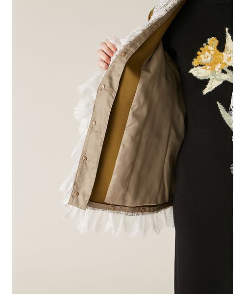 LILY BROWN(リリーブラウン)の「2wayヴィンテージライクレースジャケット(その他アウター・レディース・チェック/ネイビー/オリーブ・F)」の14枚目の写真