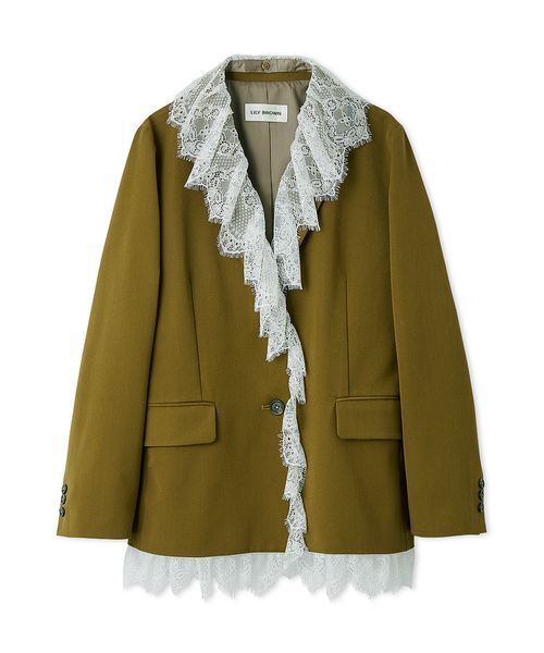 LILY BROWN(リリーブラウン)の「2wayヴィンテージライクレースジャケット(その他アウター・レディース・チェック/ネイビー/オリーブ・F)」の19枚目の写真