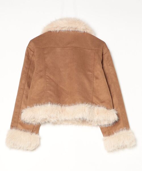 セール】Y2K ファー フェイクムートン ジャケット（ムートンコート
