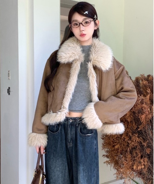 GALLOTTI ムートンジャケット ユーロヴィンテージ y2k フェード感 M GALLOTTI ムートンジャケット ユーロヴィンテージ y2k フェード感 M