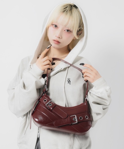 17HR（セブンティーンアワーズ）の「ダブルベルトハンドバッグ（ハンドバッグ・レディース・レッド/ブラウン/ブラック・FREE）」の20枚目の写真