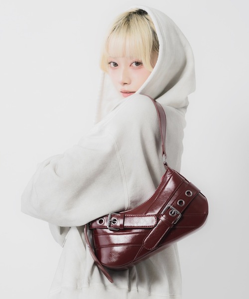17HR（セブンティーンアワーズ）の「ダブルベルトハンドバッグ（ハンドバッグ・レディース・レッド/ブラウン/ブラック・FREE）」の21枚目の写真