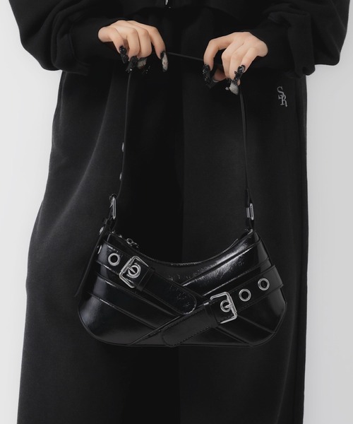 17HR（セブンティーンアワーズ）の「ダブルベルトハンドバッグ（ハンドバッグ・レディース・レッド/ブラウン/ブラック・FREE）」の12枚目の写真