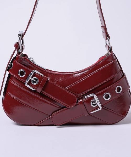 17HR（セブンティーンアワーズ）の「ダブルベルトハンドバッグ（ハンドバッグ・レディース・レッド/ブラウン/ブラック・FREE）」の6枚目の写真