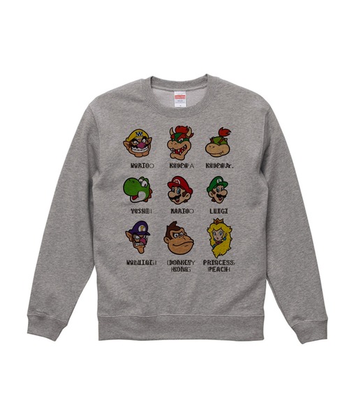 Rendez-Vous(ランデヴー)の「【 SUPER MARIO 】 スーパーマリオ クルーネックスウェット 集合 25W11(スウェット・レディース・オートミール/ダークグレー/セージグリーン・MEDIUM/LARGE/X-LARGE)」の1枚目の写真