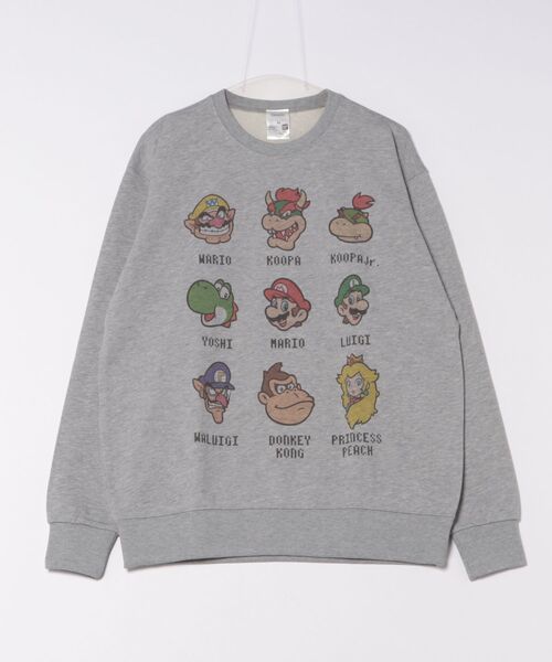 Rendez-Vous(ランデヴー)の「【 SUPER MARIO 】 スーパーマリオ クルーネックスウェット 集合 25W11(スウェット・レディース・オートミール/ダークグレー/セージグリーン・MEDIUM/LARGE/X-LARGE)」の5枚目の写真