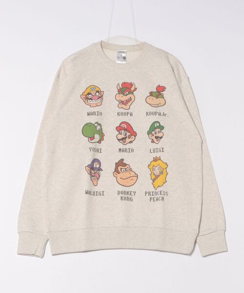 Rendez-Vous(ランデヴー)の「【 SUPER MARIO 】 スーパーマリオ クルーネックスウェット 集合 25W11(スウェット・レディース・オートミール/ダークグレー/セージグリーン・MEDIUM/LARGE/X-LARGE)」の6枚目の写真