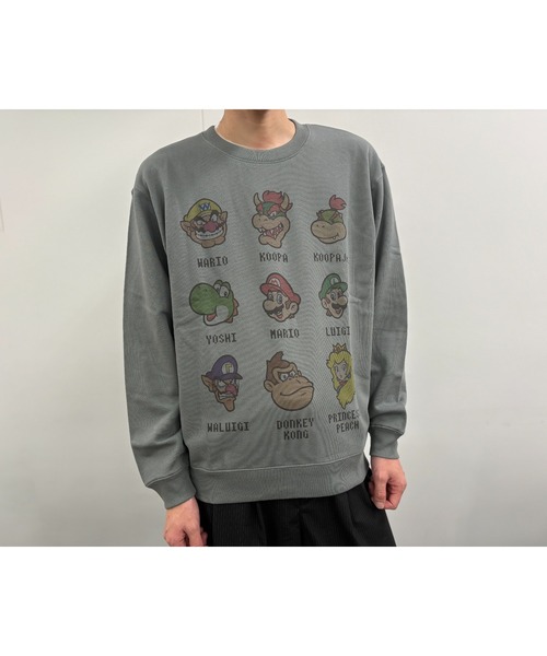 Rendez-Vous(ランデヴー)の「【 SUPER MARIO 】 スーパーマリオ クルーネックスウェット 集合 25W11(スウェット・レディース・オートミール/ダークグレー/セージグリーン・MEDIUM/LARGE/X-LARGE)」の12枚目の写真