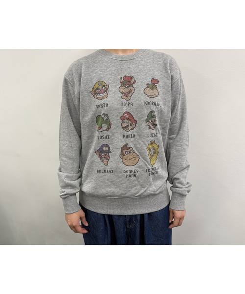 Rendez-Vous(ランデヴー)の「【 SUPER MARIO 】 スーパーマリオ クルーネックスウェット 集合 25W11(スウェット・レディース・オートミール/ダークグレー/セージグリーン・MEDIUM/LARGE/X-LARGE)」の8枚目の写真