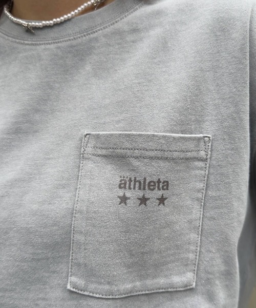 ATHLETA（アスレタ）の「［ athleta ］ピグメントウォッシュロングスリーブプリントTシャツ（Tシャツ/カットソー・レディース・グレー/グレイッシュベージュ/ブラック・M/L）」の12枚目の写真