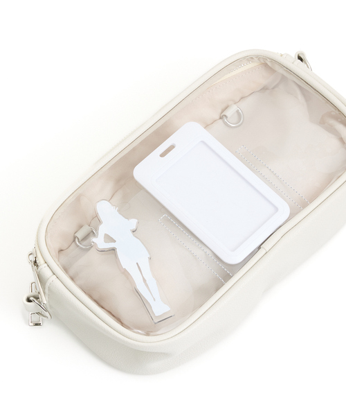 LOWELL things（ロウェル　シングス）の「【推し活】オシゴト/マルチポーチバッグ/ぬいポーチ/ハンドル付き/推し活ポーチ（トートバッグ・レディース・ブラック/オフホワイト・フリー）」の11枚目の写真