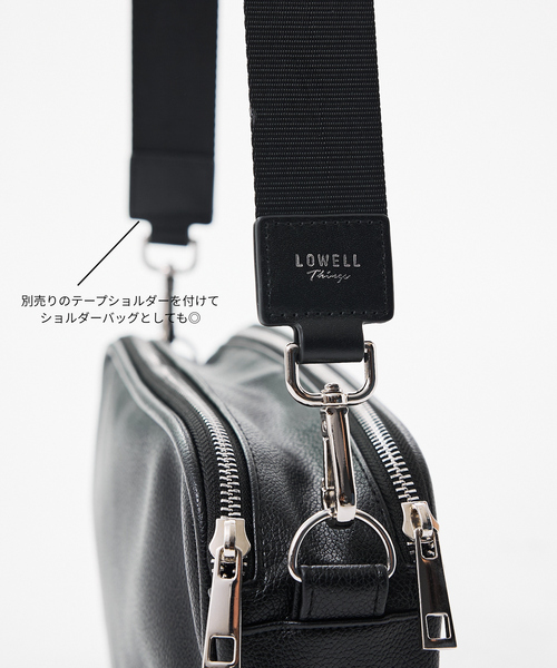 LOWELL things（ロウェル　シングス）の「【推し活】オシゴト/マルチポーチバッグ/ぬいポーチ/ハンドル付き/推し活ポーチ（トートバッグ・レディース・ブラック/オフホワイト・フリー）」の18枚目の写真