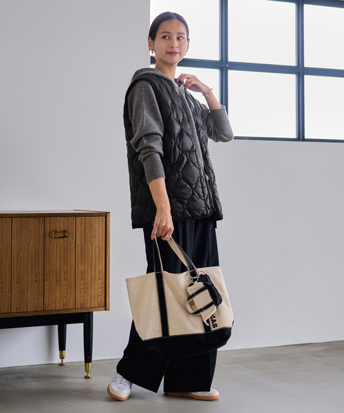 FRAMeWORK（フレームワーク）の「TAION/タイオン MILITARY V NECK WZIPダウンベスト（ダウンジャケット/コート・レディース・ホワイト/ブラック/ベージュ・FREE）」の6枚目の写真