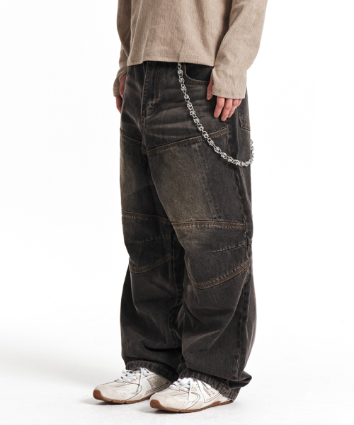 KICHUL(キチョル)の「Washed Biker Denim Pants (Black)(デニムパンツ・メンズ・その他・LARGE/SMALL/MEDIUM)」の2枚目の写真