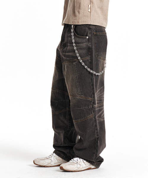 KICHUL(キチョル)の「Washed Biker Denim Pants (Black)(デニムパンツ・メンズ・その他・LARGE/SMALL/MEDIUM)」の4枚目の写真