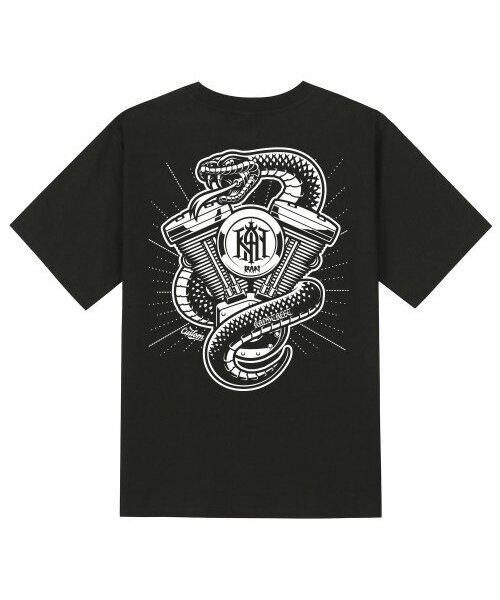 KAN6312(カン6312)の「KTB0188 ホットロード 半袖Tシャツ ブラック(Tシャツ/カットソー・メンズ・その他・LARGE/MEDIUM/SMALL/X-LARGE)」の1枚目の写真
