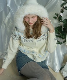 Birthday room | 【ファー取り外し可能】ロッキングホースファーフードニットパーカー/Rocking Horse Fur Hood Knit Parka(パーカー)