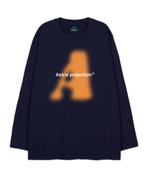 ビッグAオーバーサイズロングスリーブTシャツ_ネイビー