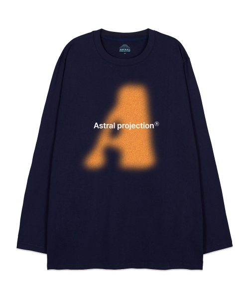 ASTRAL PROJECTION(アストラルプロジェクション)の「ビッグAオーバーサイズロングスリーブTシャツ_ネイビー(Tシャツ/カットソー・メンズ・その他・MEDIUM/X-LARGE/XX-LARGE/LARGE)」の1枚目の写真