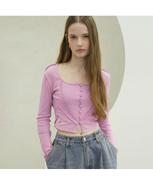 Vivacious（ビバシャス）の「Edtel V Cutting Cardigan - 5COL（カーディガン/ボレロ）」